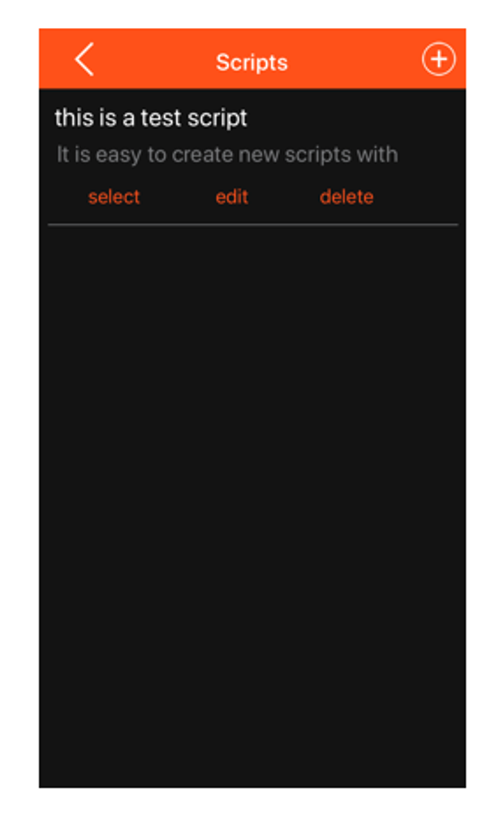 Select edit delete Script