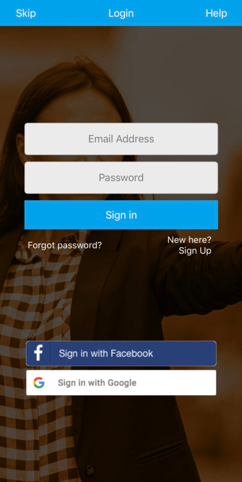 Scripted video for business login