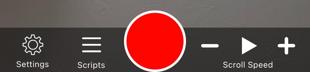 Teleprompter for Video navigation menu