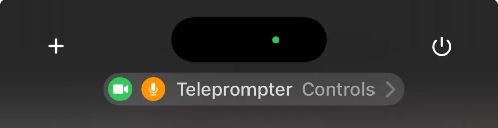 Tap Teleprompter Controls at the top