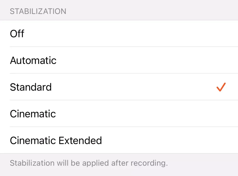 Video stabilization options png
