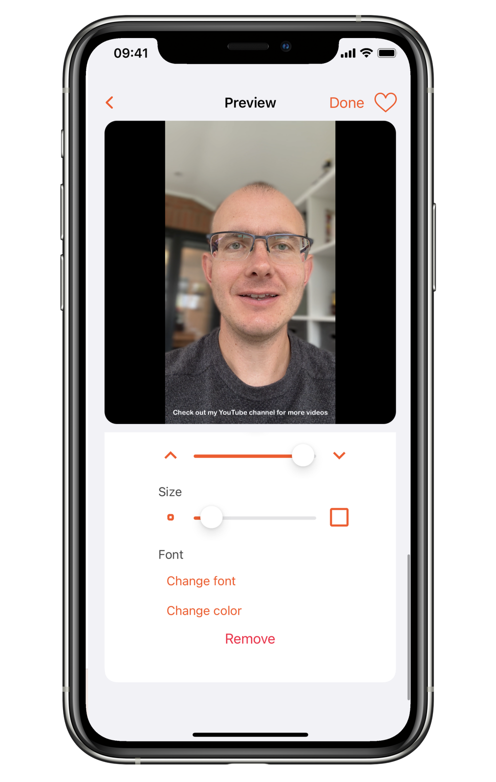 Add text to video android app