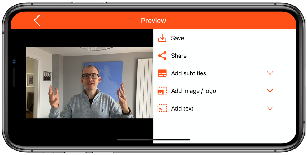 Nach der Aufnahme können Sie Ihr Firmenlogo zum Video hinzufügen.