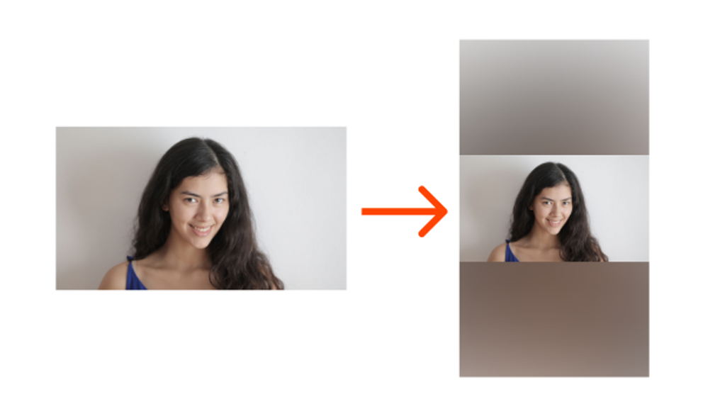 Landscape video converted to portrait 1